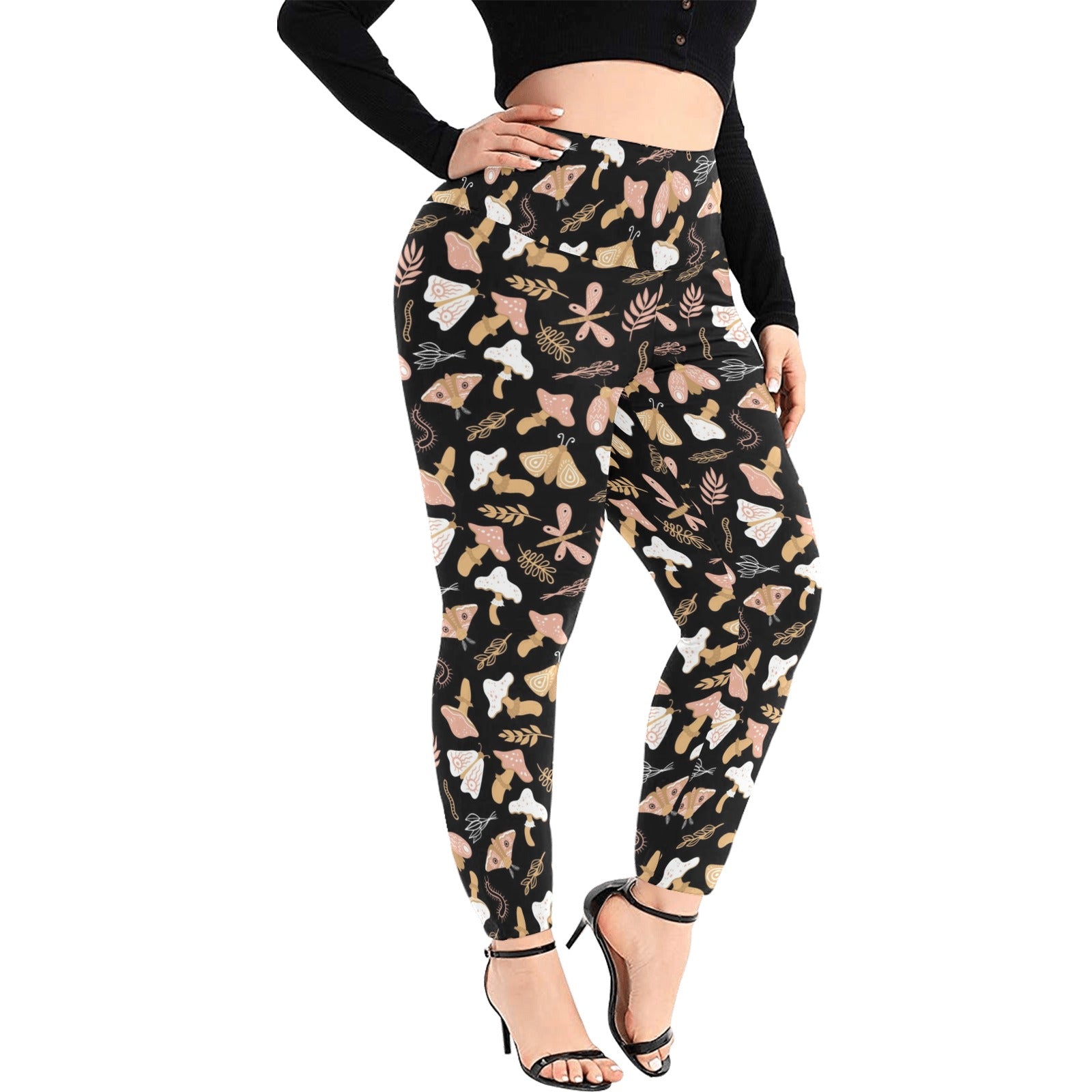 Magic Moth - Women's Extra Plus Size High Waist Leggings Women's Extra Plus Size High Waist Leggings animal