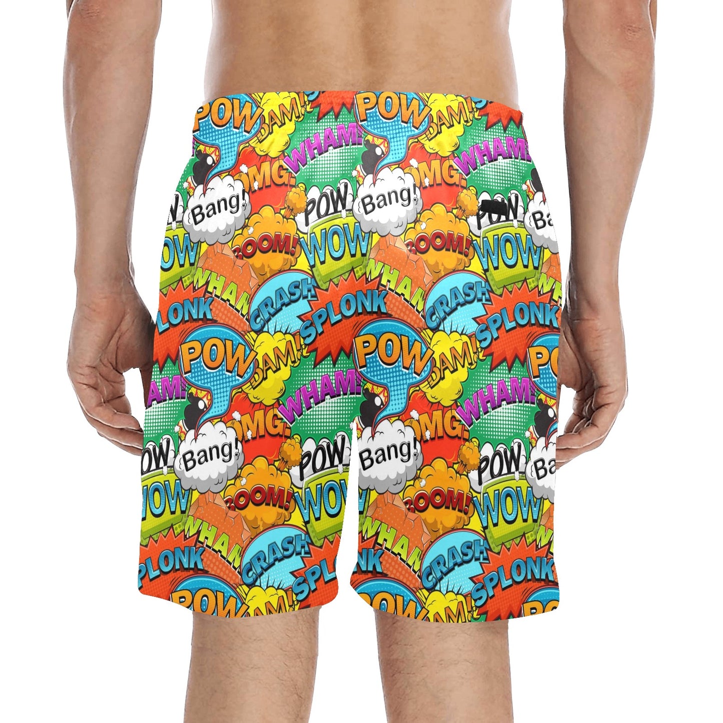 Comic Book 2 - Men's Mid-Length Beach Shorts Men's Mid-Length Beach Shorts comic