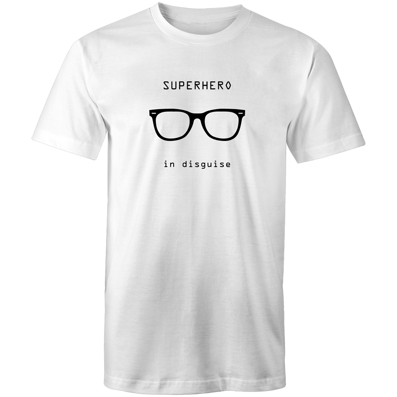 Superhero In Disguise - Mens T-Shirt White Mens T-shirt comic Funny Mens