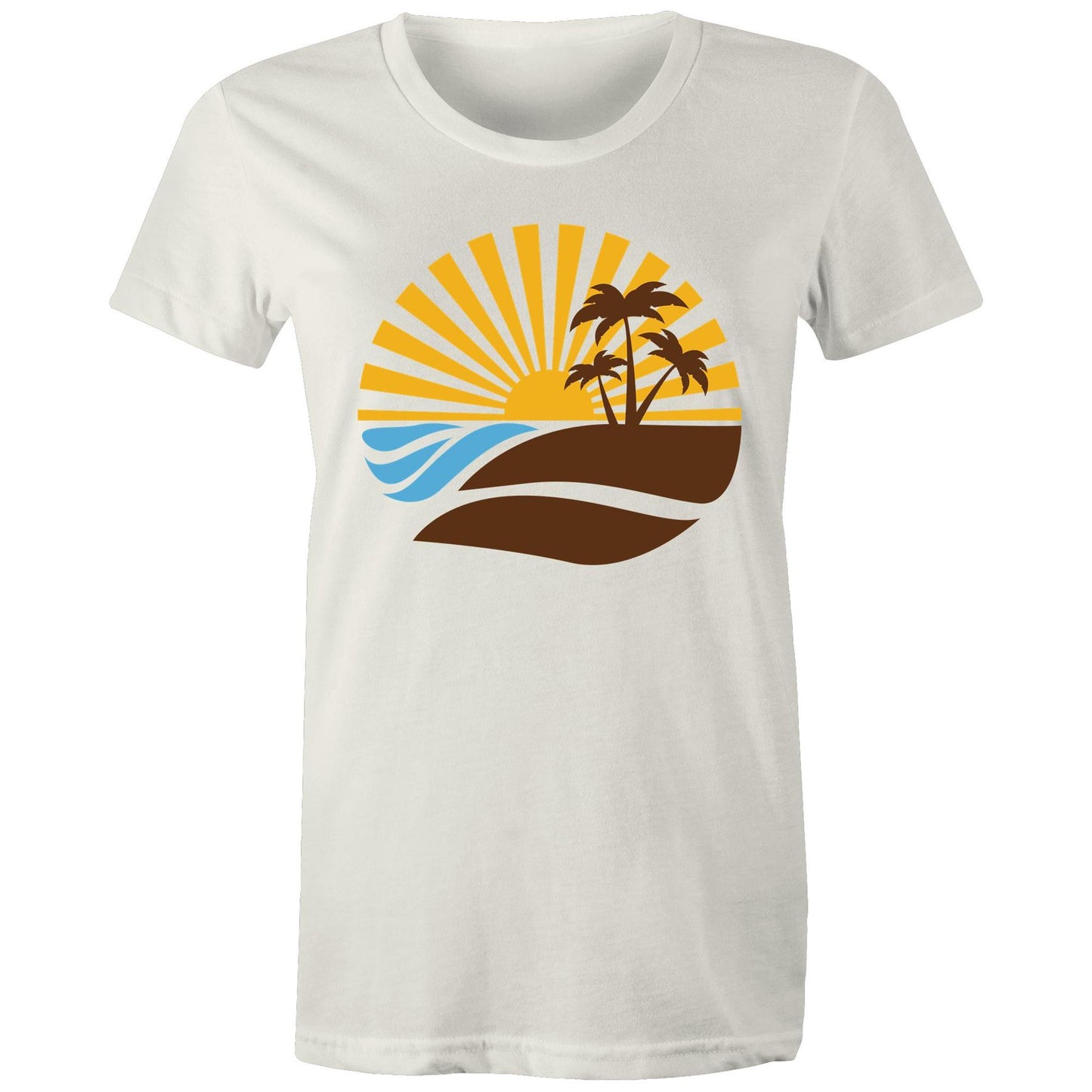 Vintage Surf - Women's T-shirt Natural Womens T-shirt Retro Summer Womens
