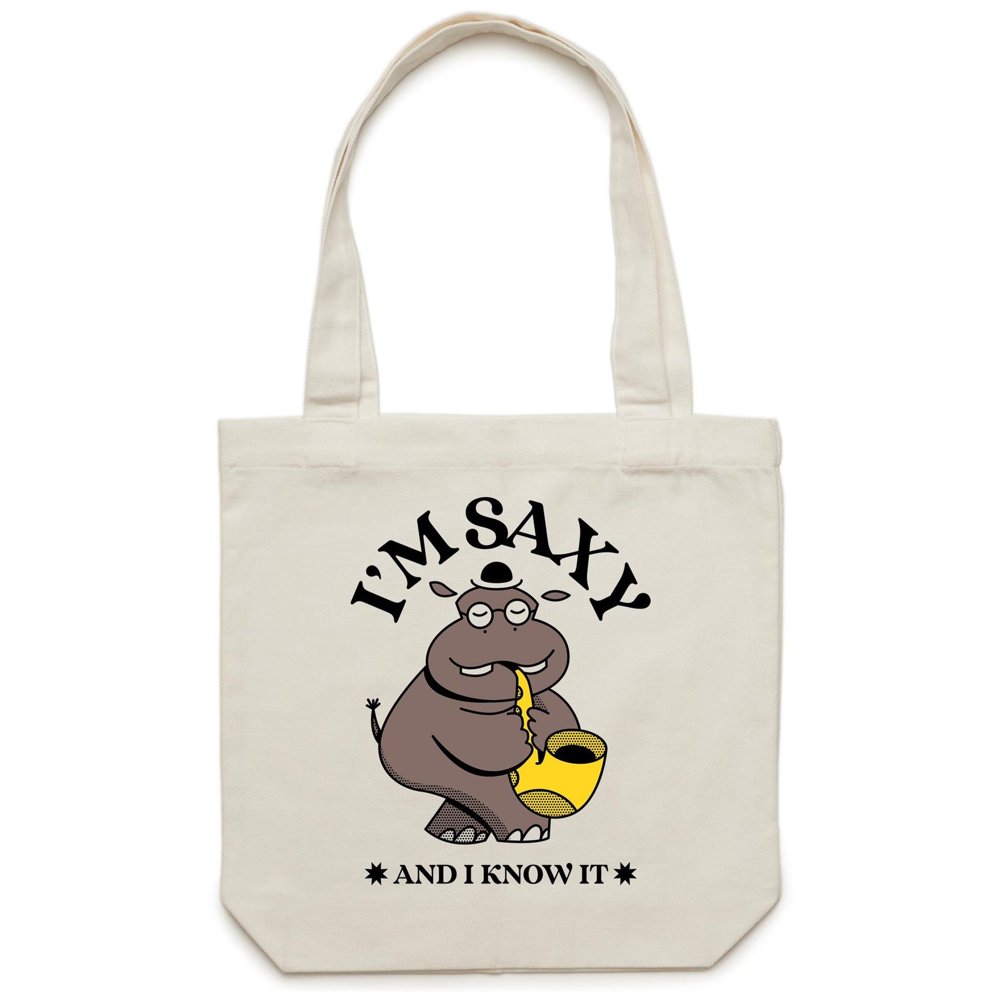 I'm Saxy And I Know It - Canvas Tote Bag Default Title Tote Bag animal Music
