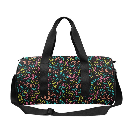 Squiggle Time - Duffle Bag Round Duffle Bag