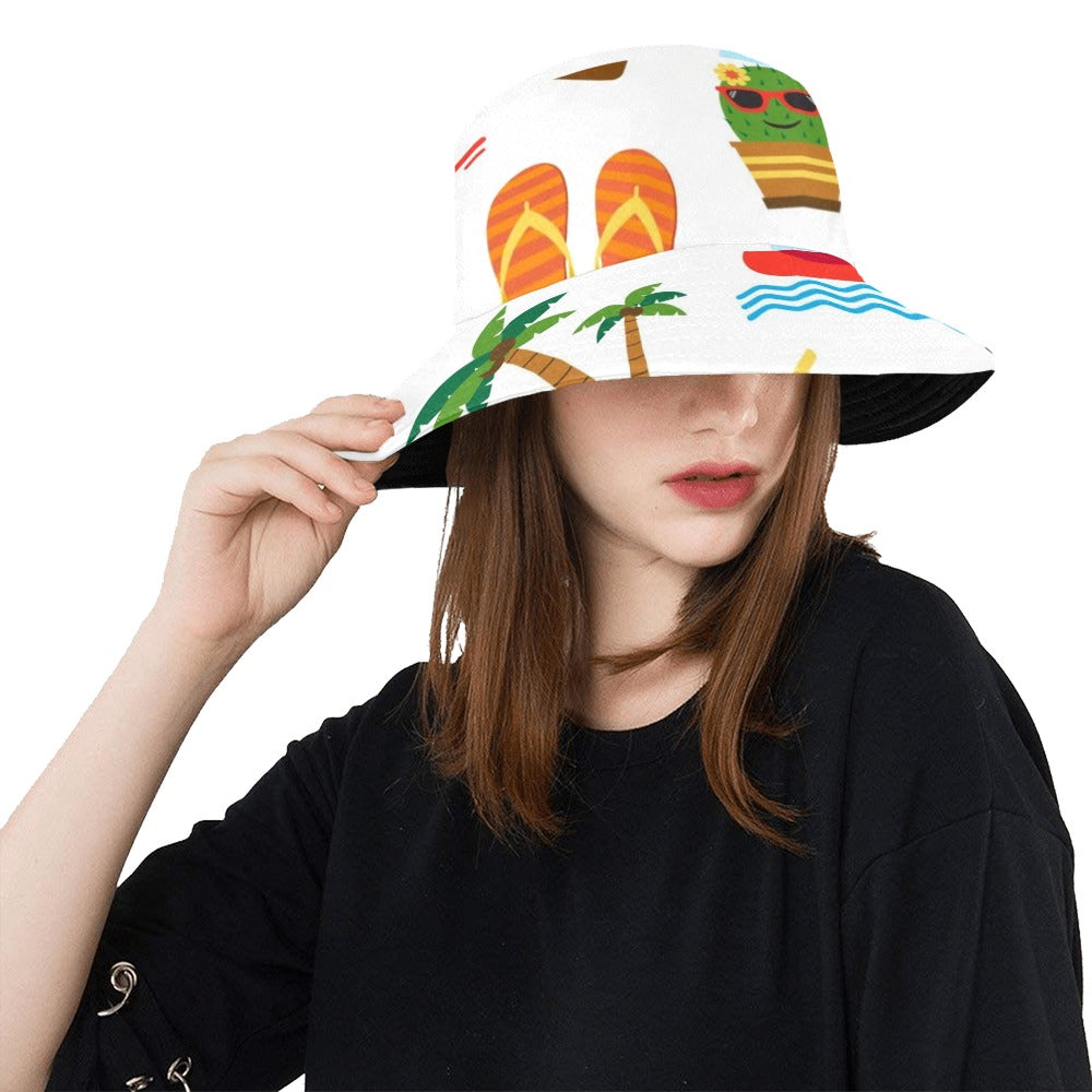 Beach Time - Bucket Hat Bucket Hat for Women Printed Offshore Summer