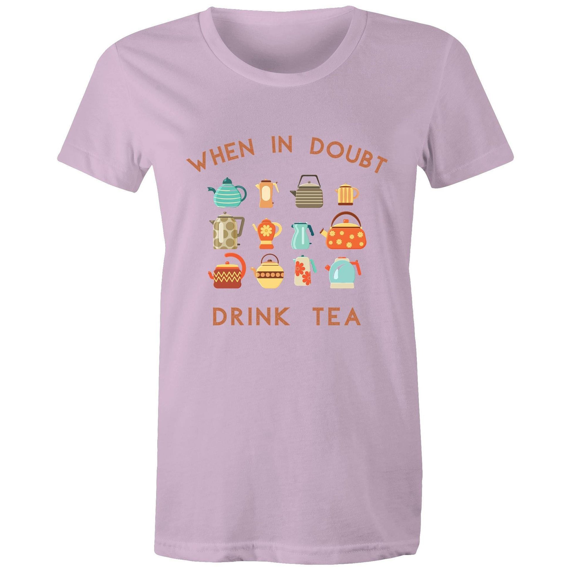 Drink Tea - Womens T-shirt Lavender Womens T-shirt Tea Womens