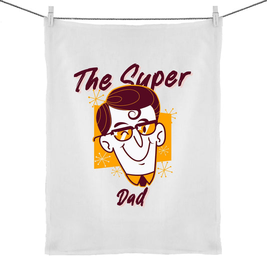 The Super Dad - 50% Linen 50% Cotton Tea Towel Default Title Tea Towel