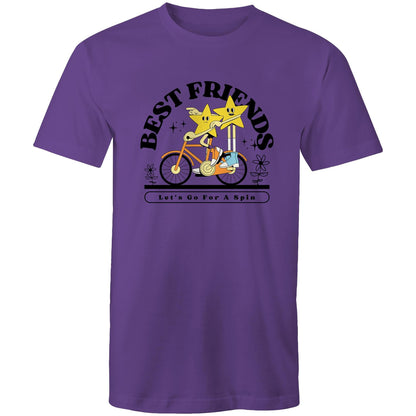 Best Friends - Mens T-Shirt Purple Mens T-shirt Retro