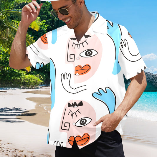Faces - Mens Hawaiian Shirt Mens Hawaiian Shirt