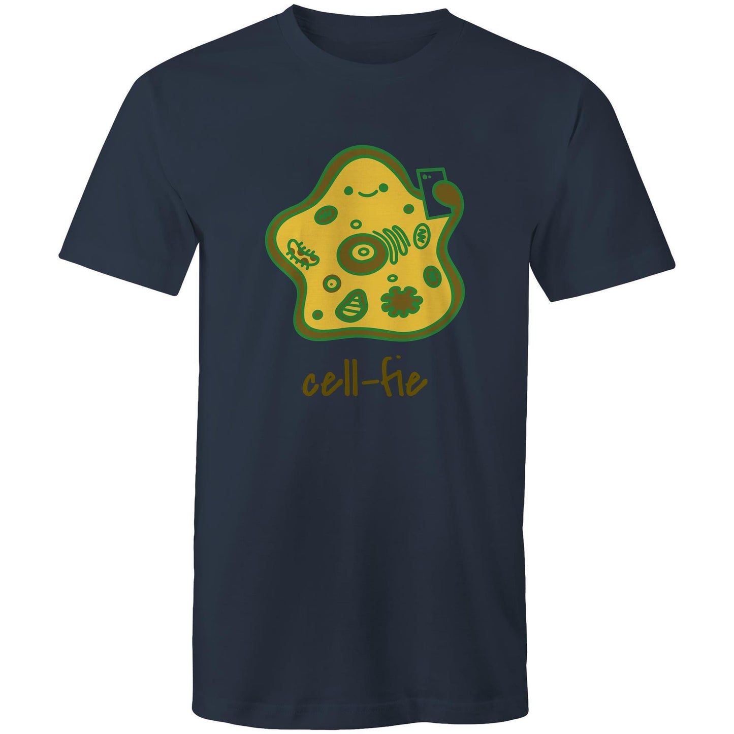 Cell-fie - Mens T-Shirt Navy Mens T-shirt Science
