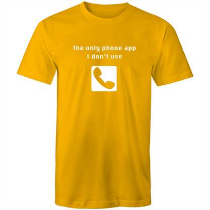 Phone App - Mens T-Shirt Gold Mens T-shirt Funny Mens