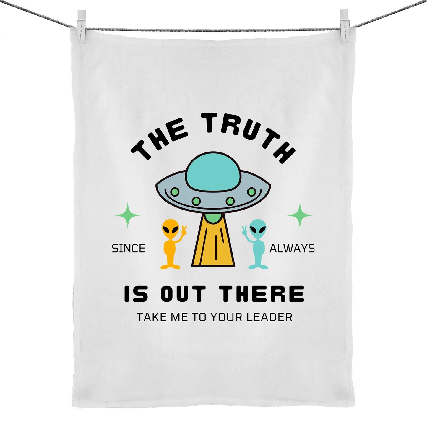 The Truth Is Out There - 50% Linen 50% Cotton Tea Towel Default Title Tea Towel