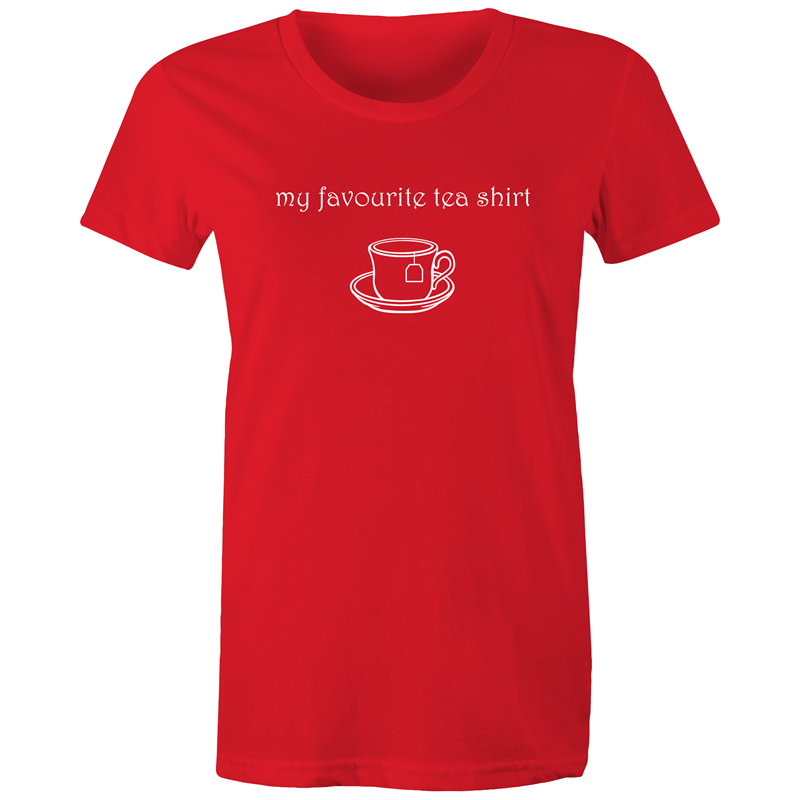 My Favourite Tea Shirt - Women's T-shirt Red Womens T-shirt Tea Womens