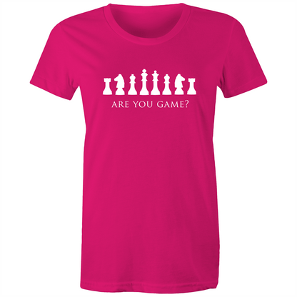 Are You Game - Women's T-shirt Fuchsia Womens T-shirt Games Womens
