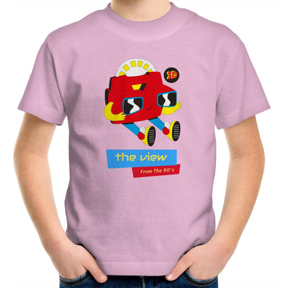 The View From The 90's - Kids Youth Crew T-Shirt Pink Kids Youth T-shirt Retro