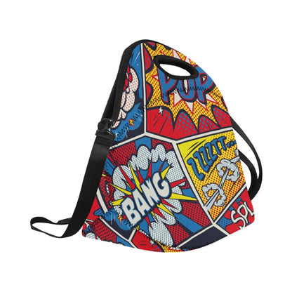 Comic Book - Neoprene Lunch Bag/Large Neoprene Lunch Bag/Large comic Printed Offshore