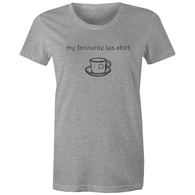 My Favourite Tea Shirt - Women's T-shirt Grey Marle Womens T-shirt Tea Womens