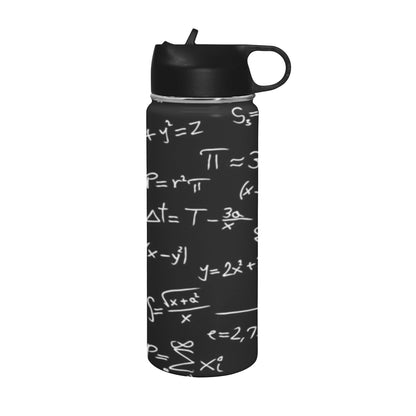 Equations Insulated Water Bottle with Straw Lid (18 oz) Insulated Water Bottle with Straw Lid