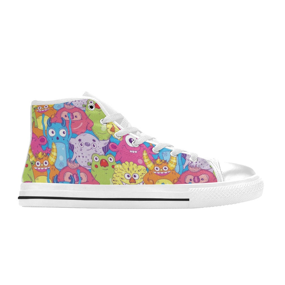 Monster Time - High Top Canvas Shoes for Kids Kids High Top Canvas Shoes