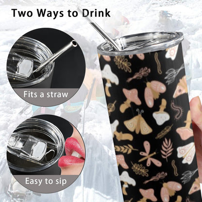 Magic Moth - 20oz Tall Skinny Tumbler with Lid and Straw 20oz Tall Skinny Tumbler with Lid and Straw