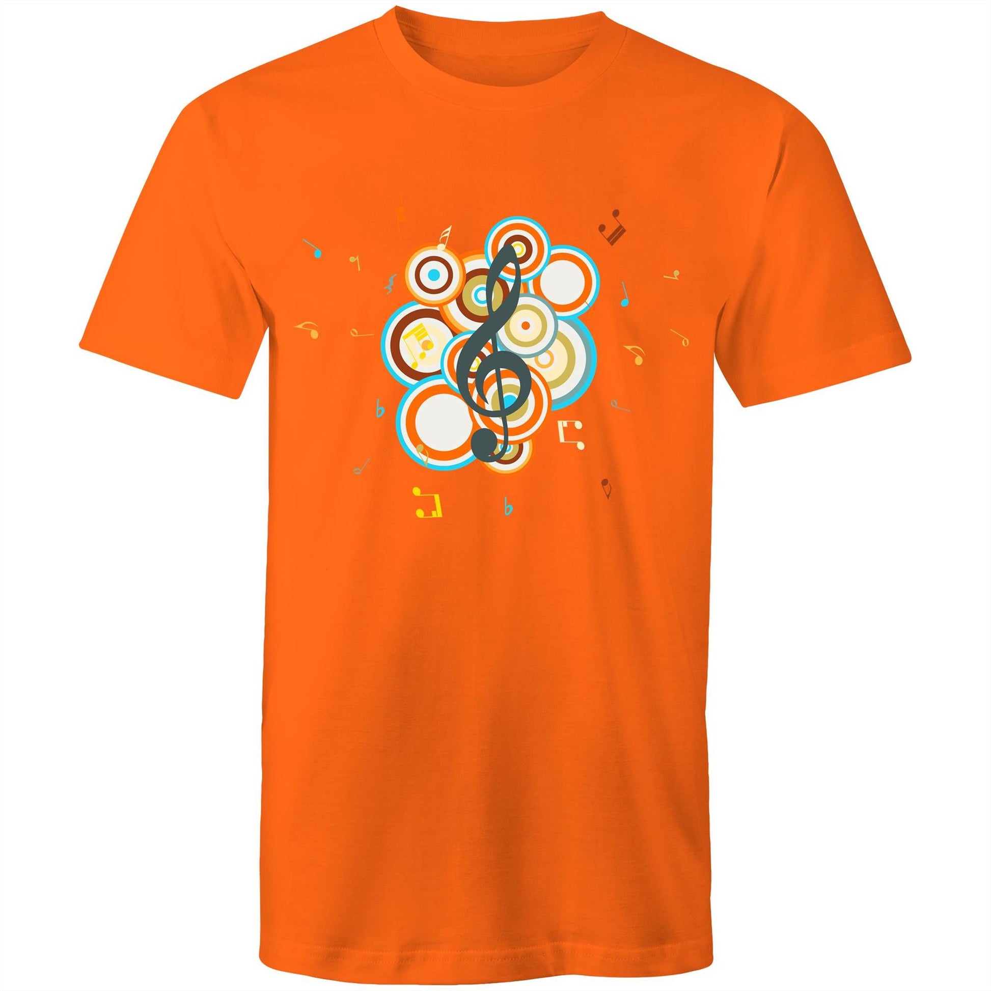 Groovy Music - Mens T-Shirt Orange Mens T-shirt Mens Music Retro