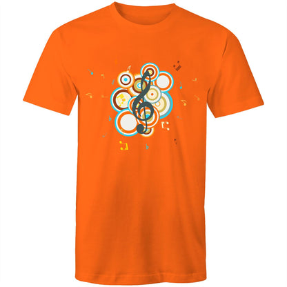 Groovy Music - Mens T-Shirt Orange Mens T-shirt Mens Music Retro