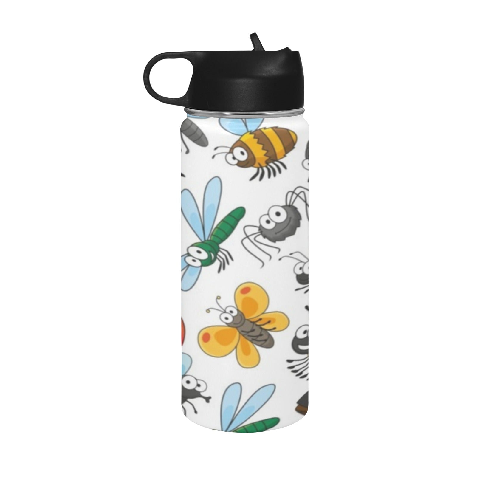 Little Creatures - Insulated Water Bottle with Straw Lid (18 oz) Insulated Water Bottle with Straw Lid Printed Offshore