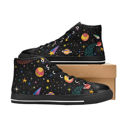 Busy Space - High Top Canvas Shoes for Kids Kids High Top Canvas Shoes Printed Offshore