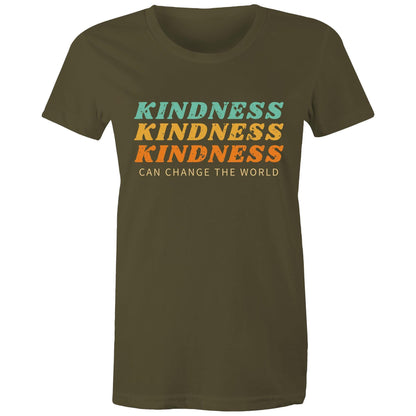 Kindness Can Change The World - Women's T-shirt Army Womens T-shirt Retro Womens