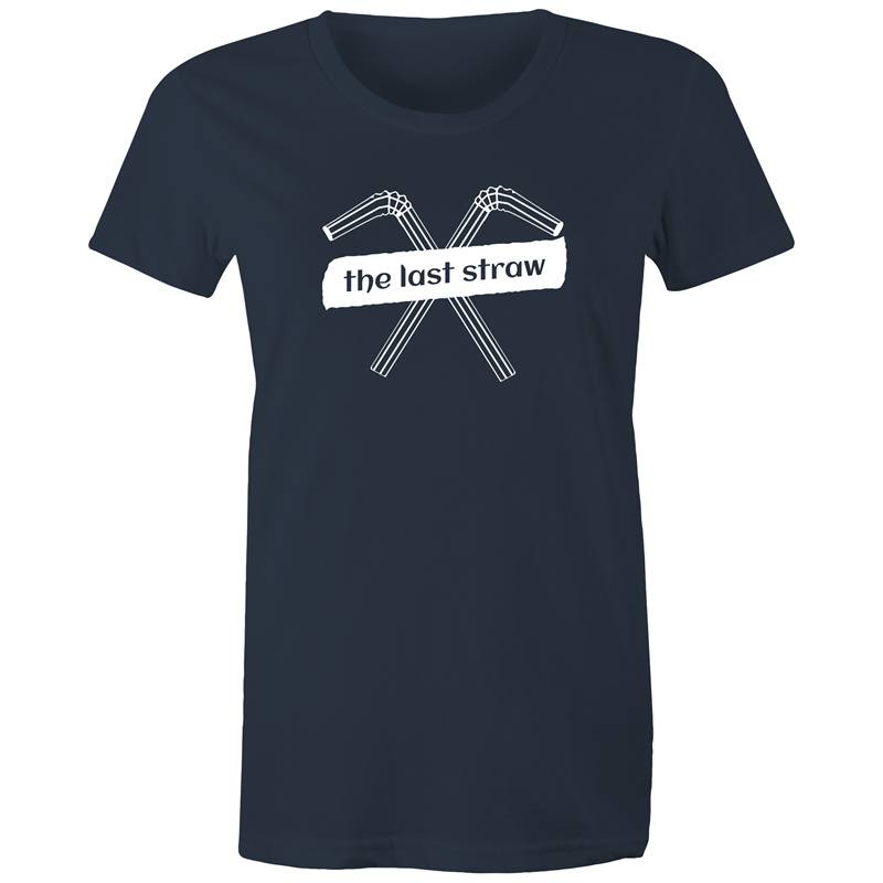 The Last Straw - Women's T-shirt Navy Womens T-shirt Environment Womens