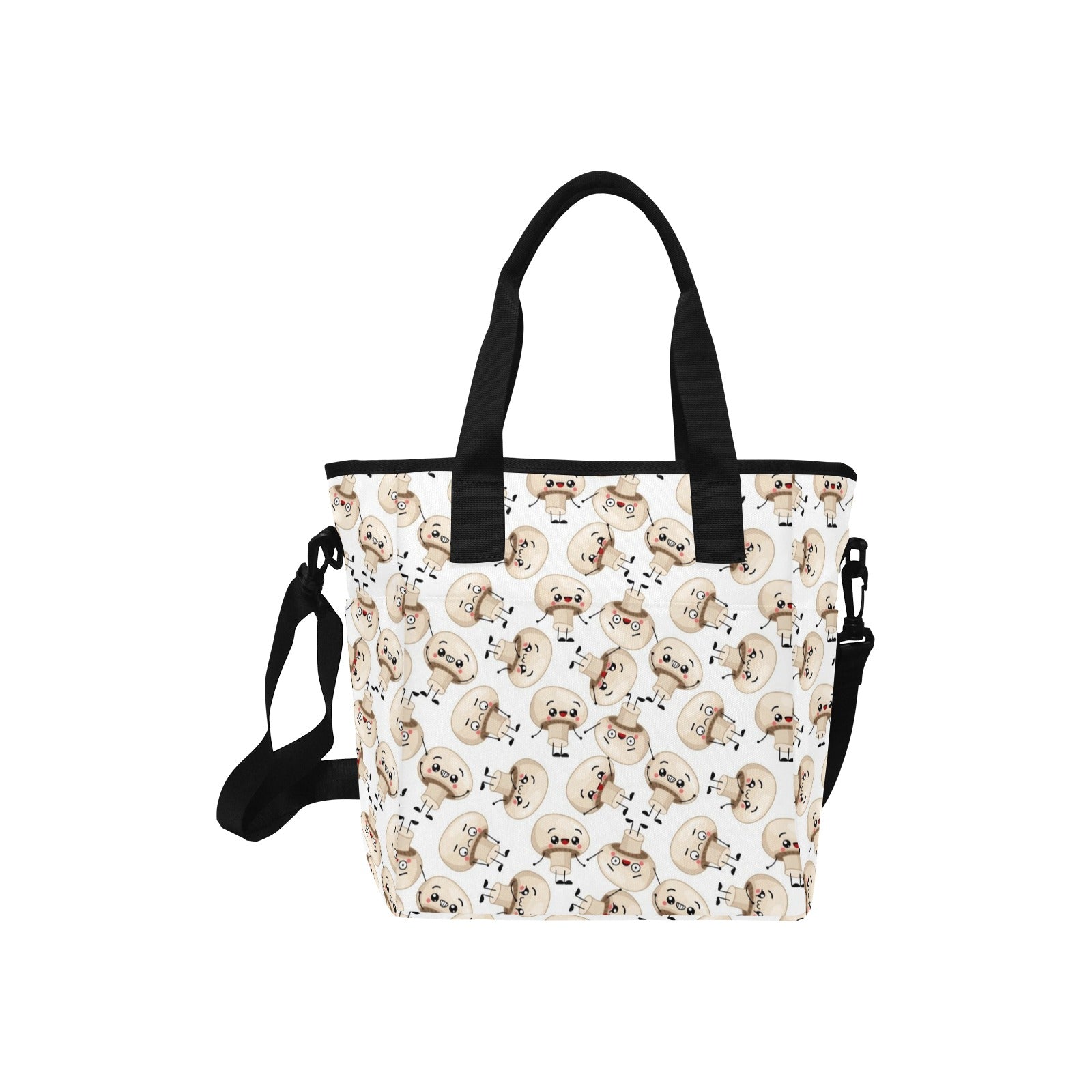 Cute Mushrooms - Tote Bag with Shoulder Strap Nylon Tote Bag