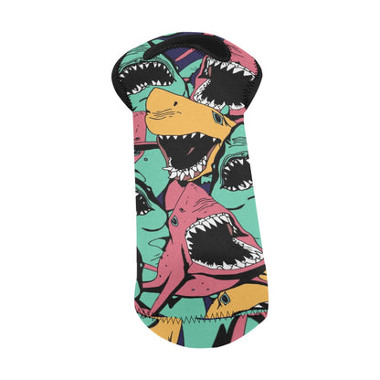 Scary Sharks - Neoprene Wine Bag Wine Bag Printed Offshore