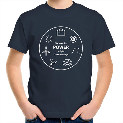 We Have The Power - Kids Youth Crew T-Shirt Navy Kids Youth T-shirt Environment