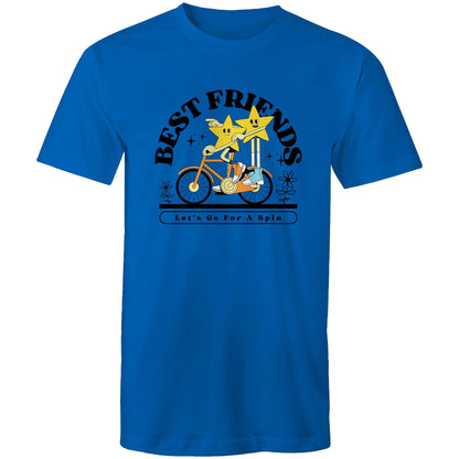 Best Friends - Mens T-Shirt Bright Royal Mens T-shirt Retro
