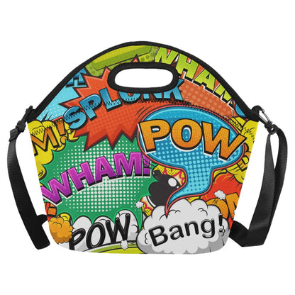 Comic Book 2 - Neoprene Lunch Bag/Large Neoprene Lunch Bag/Large comic