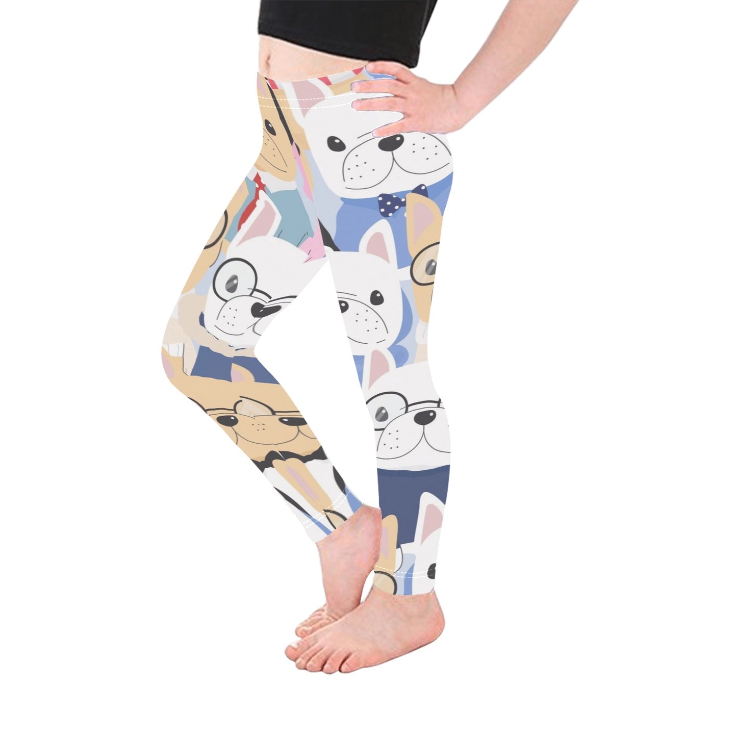 Dog Crowd - Kid's Ankle Length Leggings Kids Leggings Printed Offshore