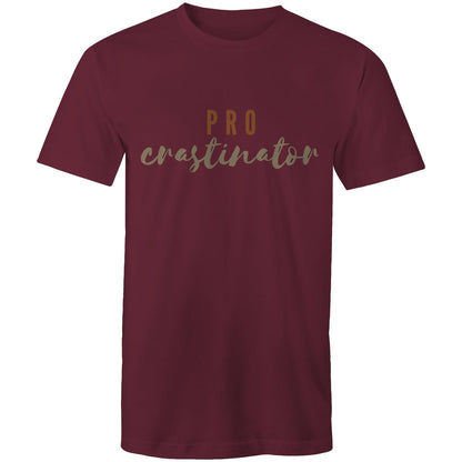 Procrastinator - Mens T-Shirt Burgundy Mens T-shirt Funny