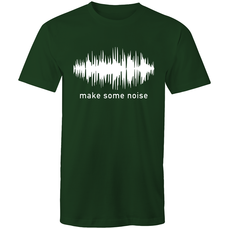 Make Some Noise - Mens T-Shirt Forest Green Mens T-shirt Mens Music Science