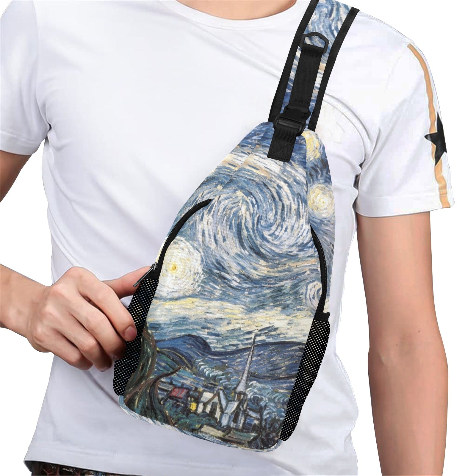 Starry Night - Cross-Body Chest Bag Cross-Body Chest Bag Printed Offshore