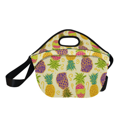 Pineapples - Neoprene Lunch Bag/Large Neoprene Lunch Bag/Large Food Printed Offshore