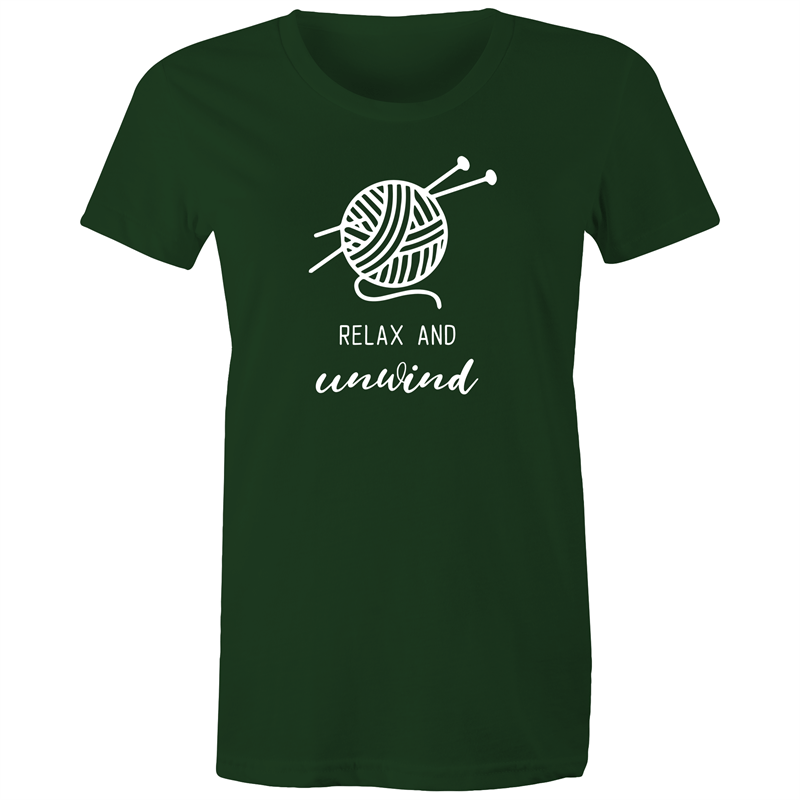Relax and Unwind - Women's T-shirt Forest Green Womens T-shirt Womens