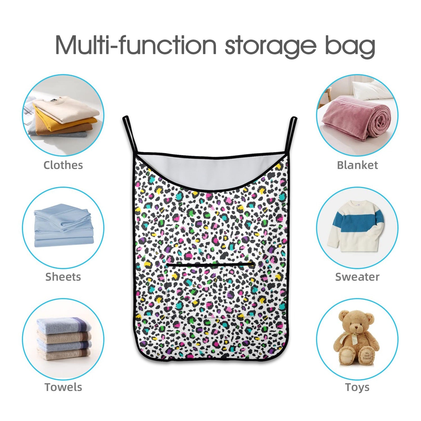 Animal Print In Colour - Hanging Laundry Bag Hanging Laundry Bag Printed Offshore