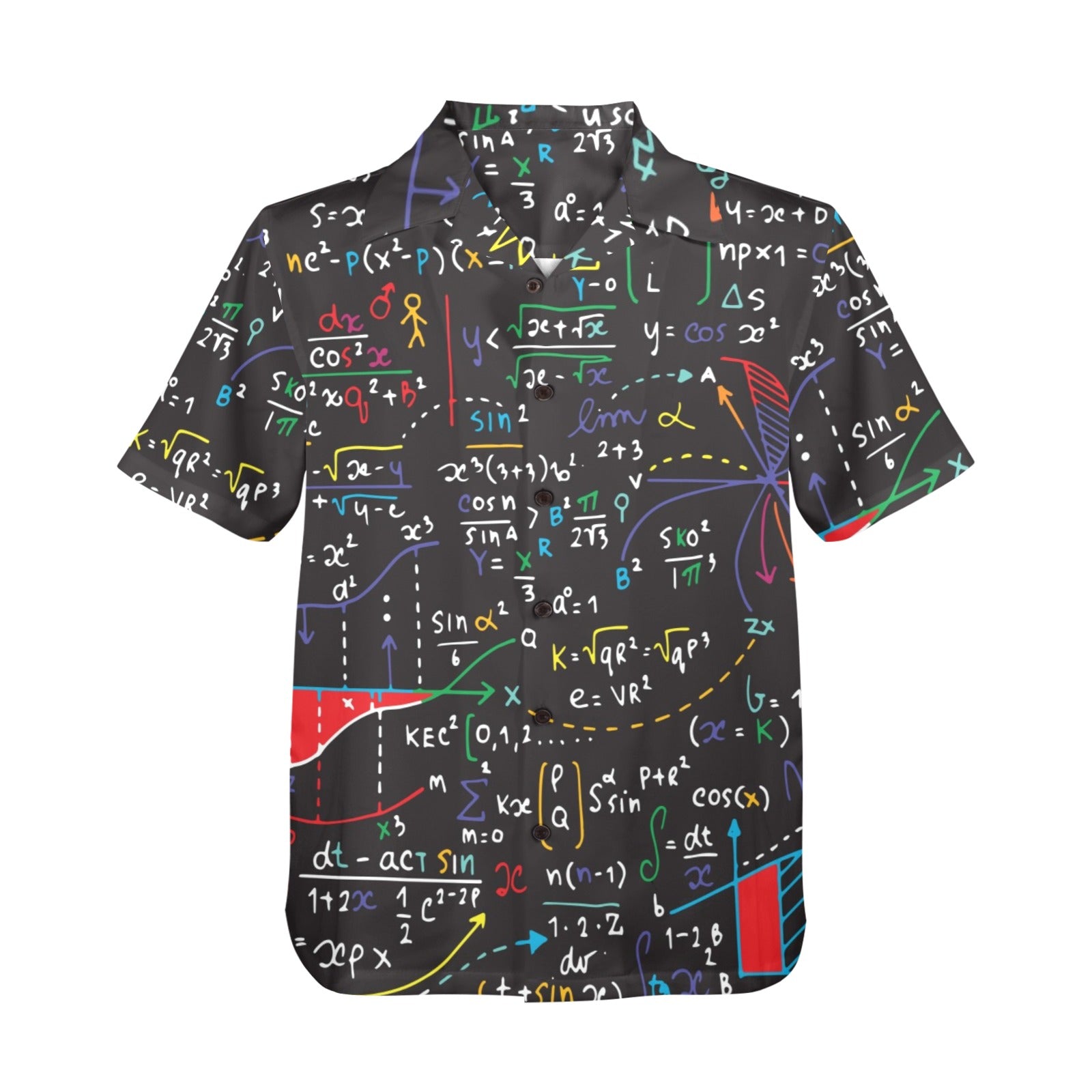 Colourful Maths Formulas - Mens Hawaiian Shirt Mens Hawaiian Shirt