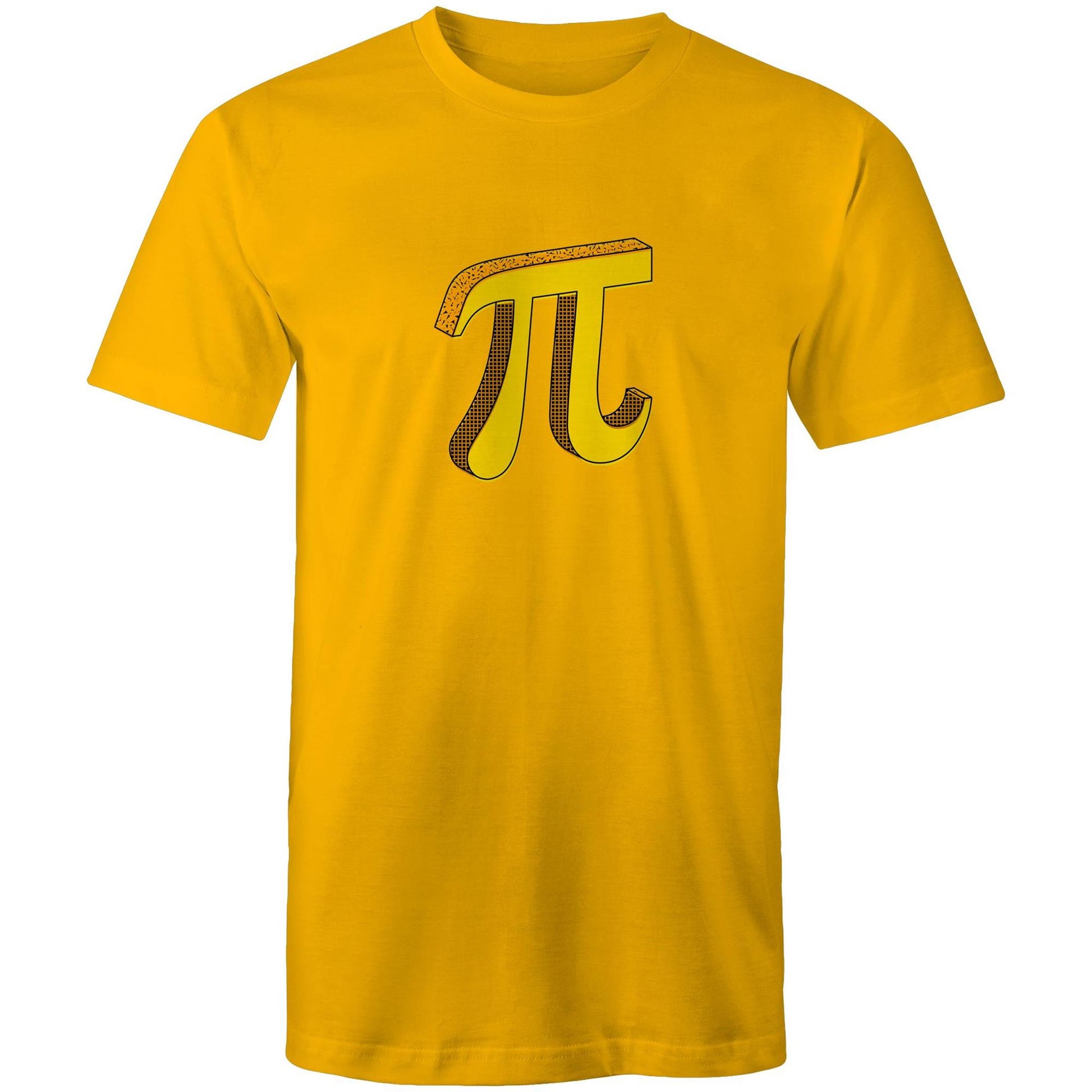 Pi - Mens T-Shirt Gold Mens T-shirt Maths Science
