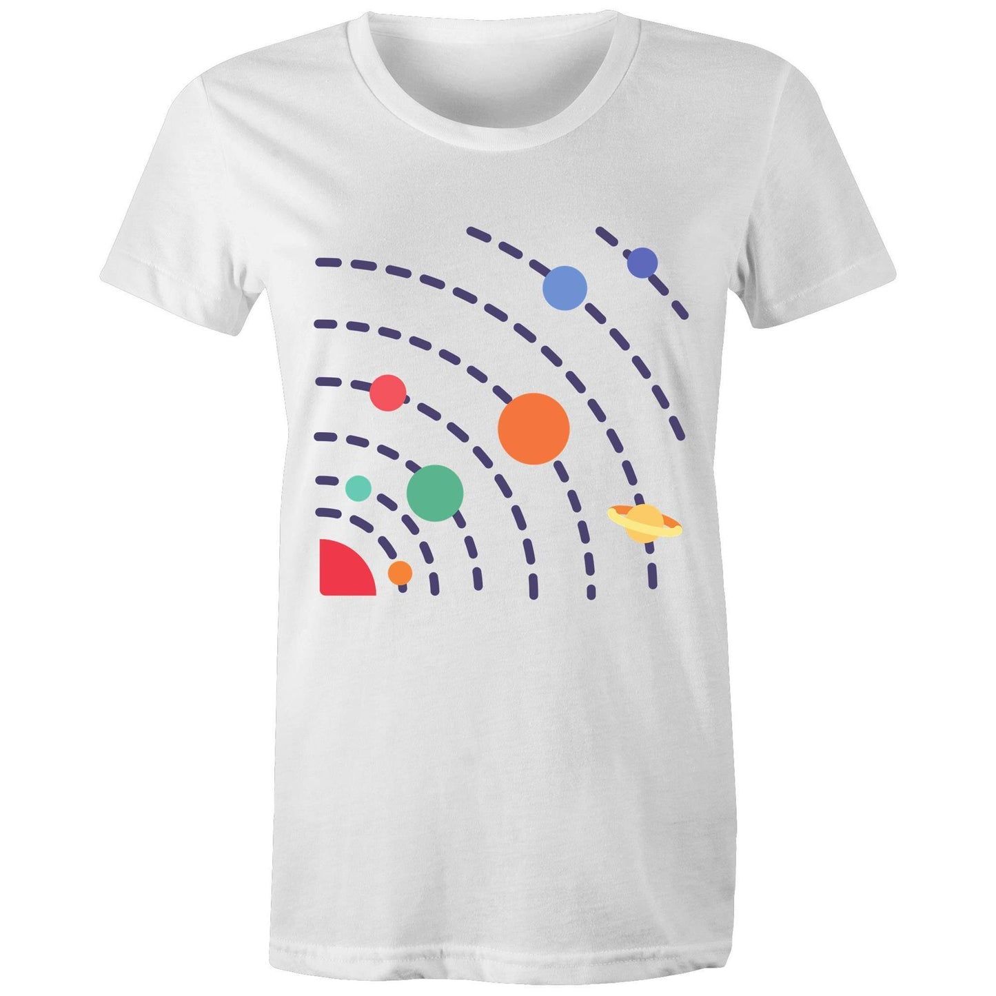 Solar System - Women's T-shirt White Womens T-shirt Science Space Womens