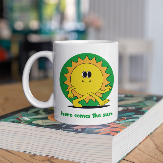 Here Comes The Sun - 11oz Ceramic Mug 11 oz Mug Retro Summer