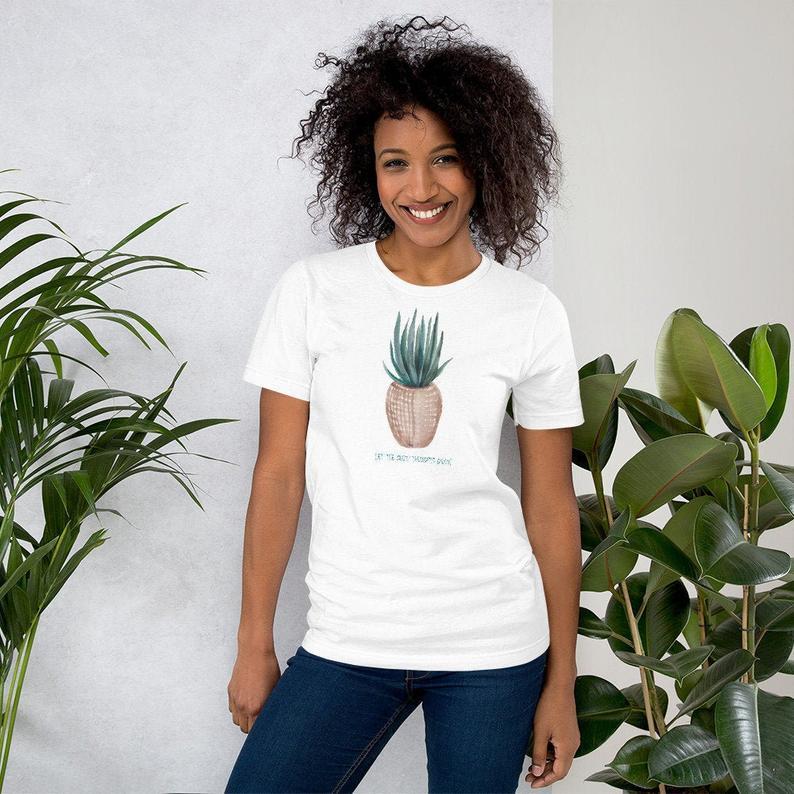 Let The Good Thoughts Grow - Women's T-shirt Womens T-shirt Plants Womens
