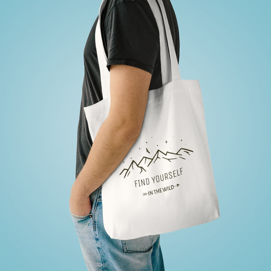 Find Yourself In The Wild - Canvas Tote Bag Tote Bag Environment Reusable