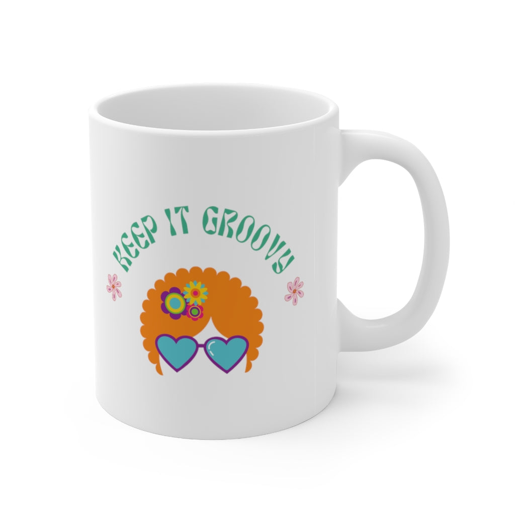 Keep It Groovy - 11oz Ceramic Mug 11 oz Mug Retro