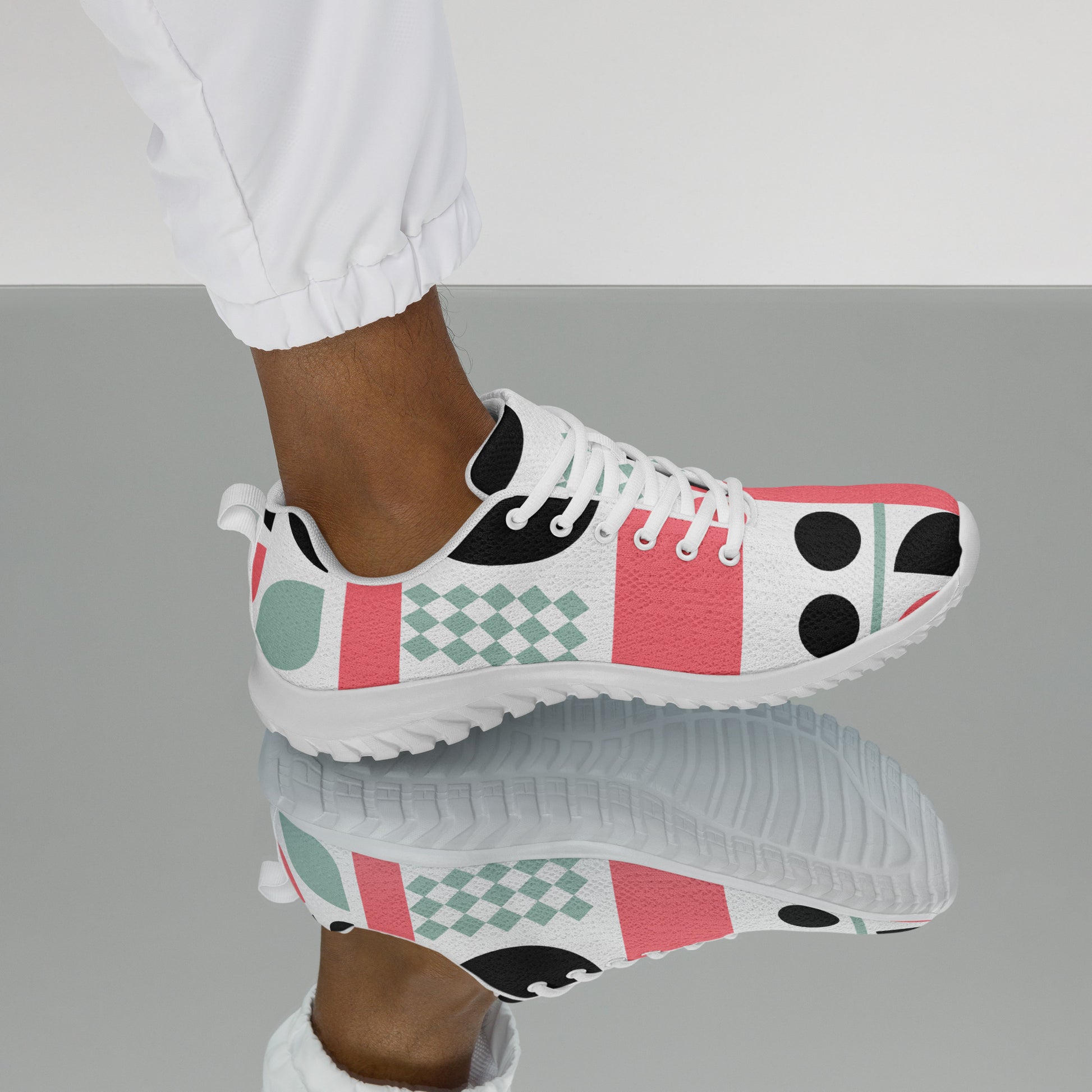 Pink Geometric - Men’s athletic shoes Mens Athletic Shoes