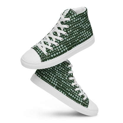 Go Green - Men’s high top canvas shoes Mens High Top Shoes Outside Australia