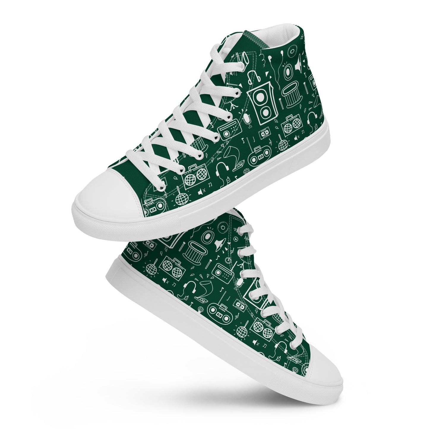 All The Music - Men’s high top canvas shoes Mens High Top Shoes Outside Australia